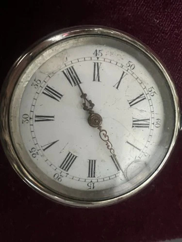 Montre Poche Beaocurt Manuel Fendues Bombé Vintage 4,4 Centimètres - Photo 1 sur 11