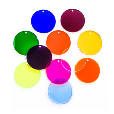 25 Acrylic Square Blanks with hole MIXED COLORS Select size 1/8 Thick