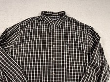 Chaps Ralph Lauren Men’s 4X Green Red Plaid Long Sleeve Button-Down Dress Shirt