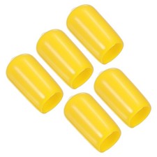 5Pcs Pool Tip Cover 11.5mm, Pool Cue Stick Tip Protector for Billiard , Yellow
