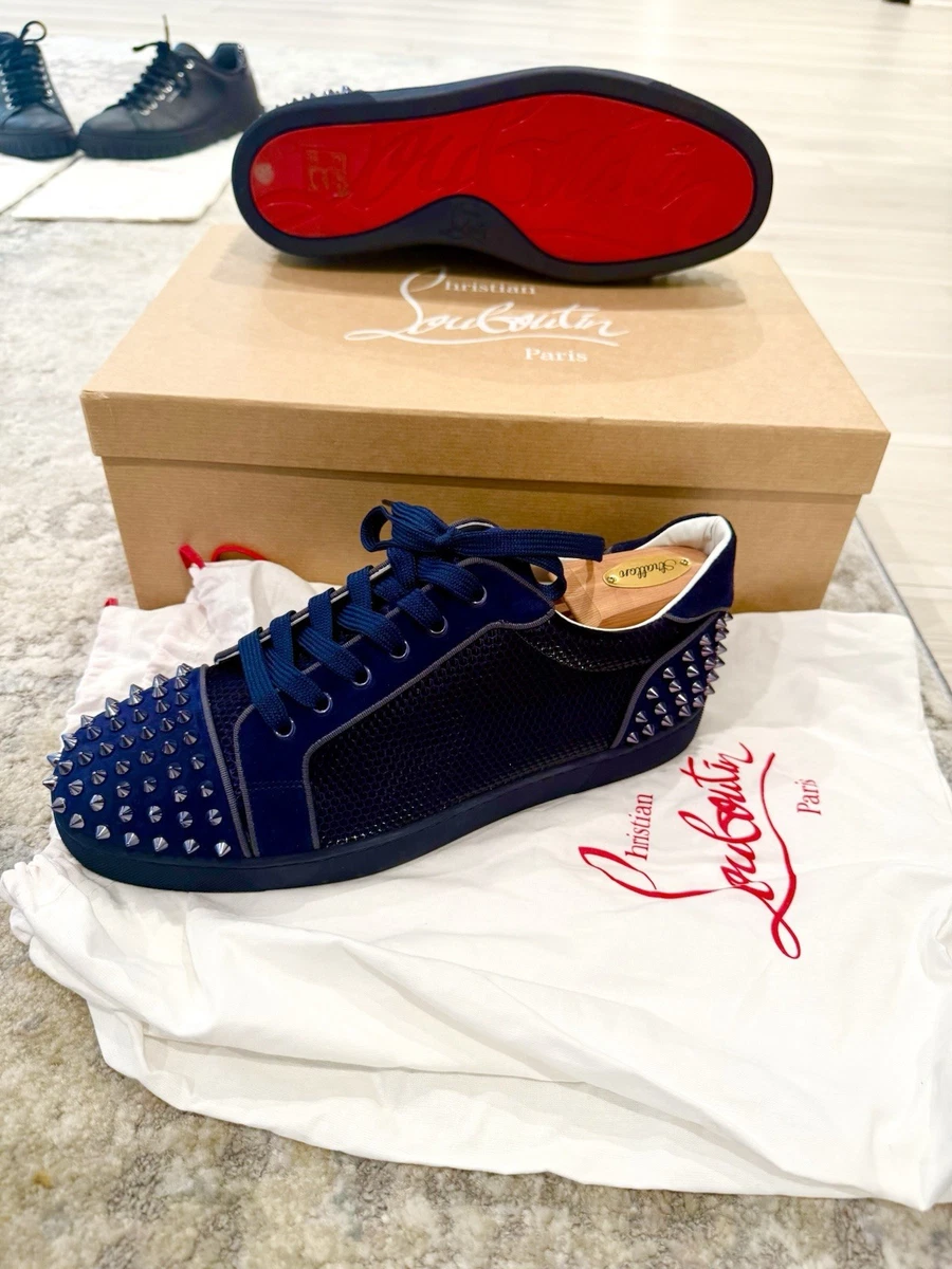 Christian Louboutin Women's Leather Upper Blue Casual Shoes for