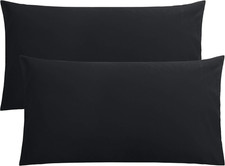 2 Pack Microfiber King Pillow Cases, 1800 Super Soft Pillowcases with Envelope C