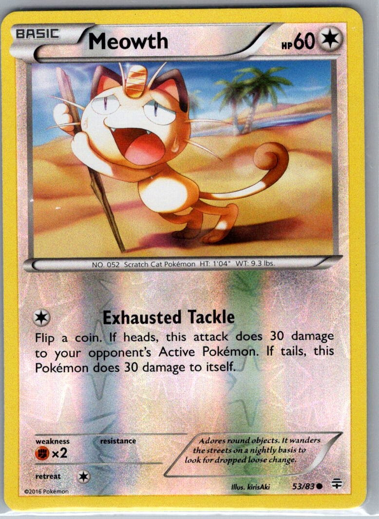 Meowth 53/83 Reverse Holo Generations - Pokemon Card - NM