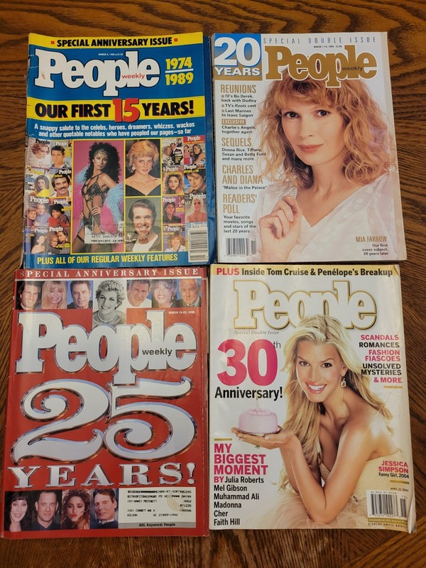 Lot Of 4 Vintage People Double Issue  Anniversary Magazines 1989-2004