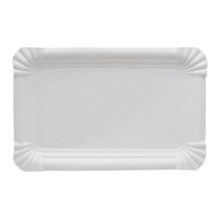 1000 Pappteller 13X20Cm Weiß / Einweg Torten Imbiss Kuchen Menü Party Teller Eco