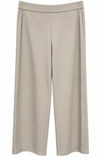 NEW Eileen Fisher washable flex ponte wide Leg pant Large Khaki Ankle Pull On