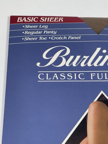 Burlington Classic Full Figure Basic Sheer Pantyhose Wild Rice Size Queen 2 NEW - Picture 2 of 6