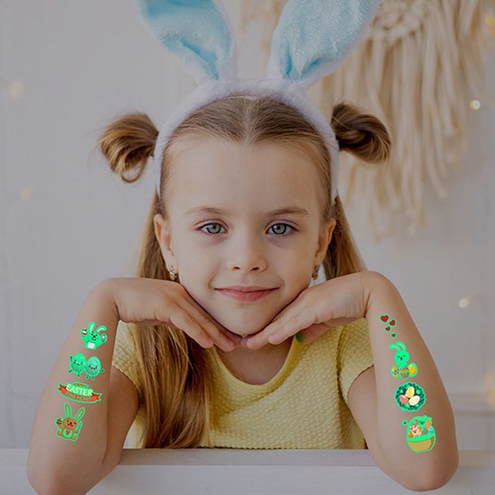 10 Pcs Bunny Easter Temporary Tattoo Stickers Disposable Tattoo Sticker Women 874764920917 eBay