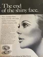 Max Factor Counter-Shine, Make Up, Cosmetics, Full Page Vintage Print Ad