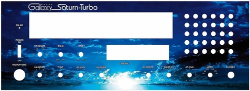 Calcomanía gráfica placa frontal de radio Galaxy Saturn Turbo CB cualquier diseño color Connnex - Imagen 6 de 12