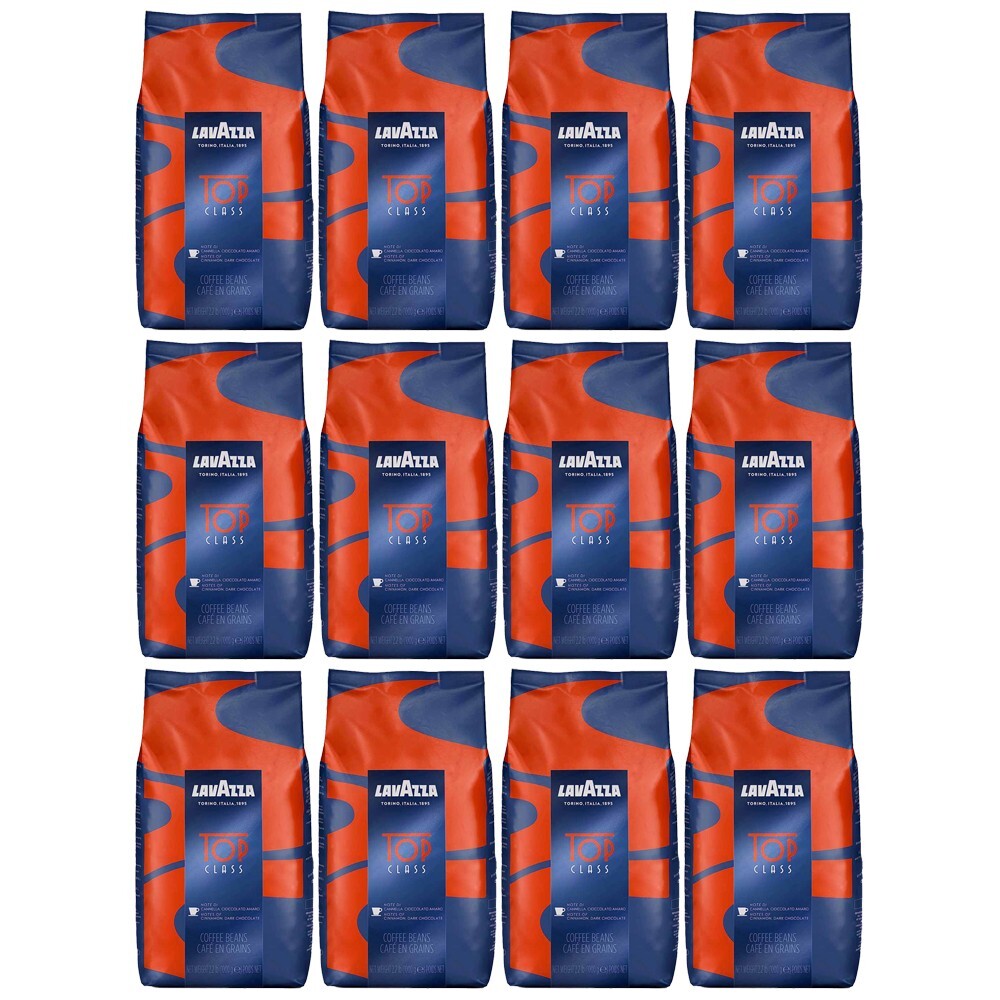 12 x Lavazza Top Class 1Kg Coffee Beans