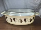Vintage PYREX Golden Hearts Casserole 2.5 QT Baking Dish w/ Lid 045