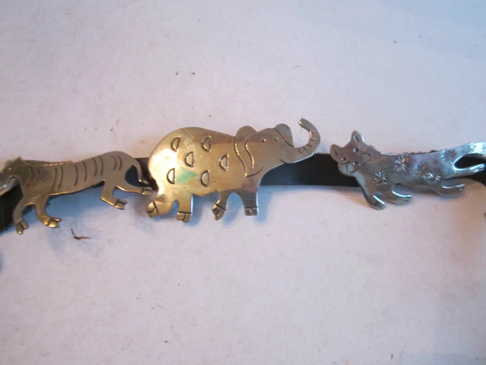 CINTURÓN DISEÑO FIGURA ANIMAL PLATEADO - 12 ANIMALES PLATEADOS - - BAÑERA MMM Foto 3 de 4