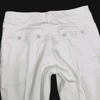 LEE Slender Secret Lower Rise top Stitching Capri pants White Women's Size  16