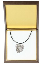 Papillon, Continental Toy Spaniel, Butterfly dog - Dog necklace in gift box, sil