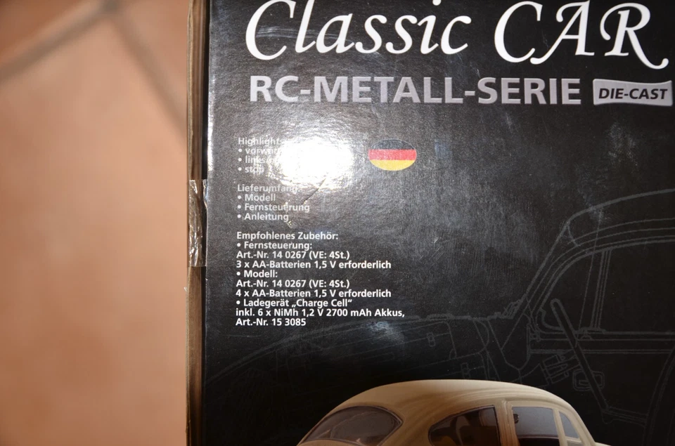 VW Käfer ferngesteuert von Jamara rot DIE-Cast unbenutzt, OVP Art. 405110 - Bild 2 von 3