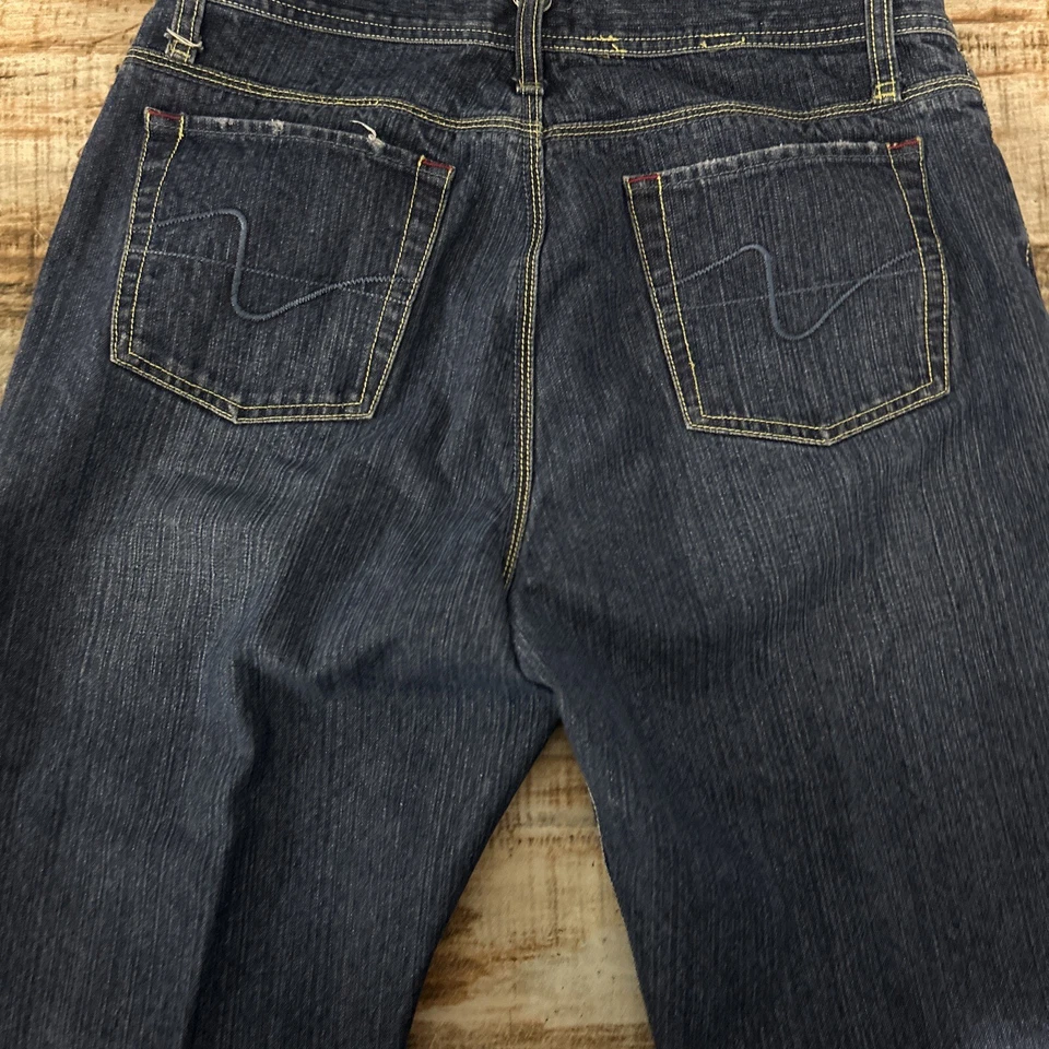 Pantalones de mezclilla para mujer ZENA de pierna recta azules talla 12 Foto 3 de 3