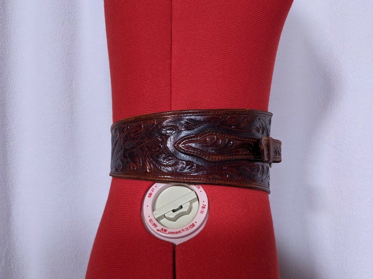 St John SoCa Metallic Leather Belt Stetson & THE GREAT. Tooled Waist Belt main image 3