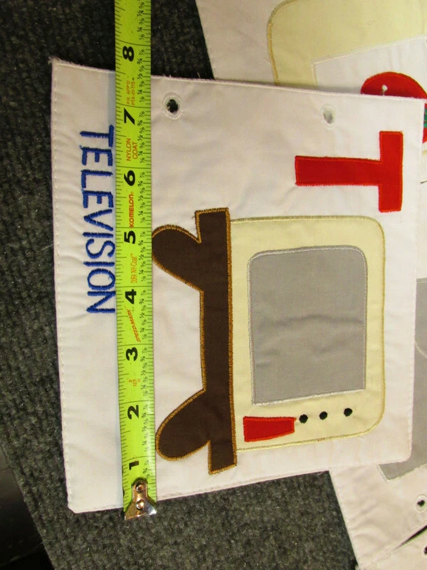 Banderas de tela alfabeto habitación infantil decoración bebé guardería regalo accesorios patrimonio encontrar WJ Foto 2 de 4