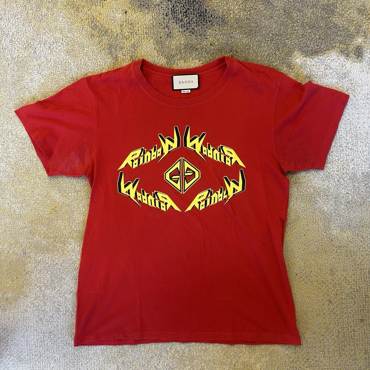 GUCCI ロゴ入り赤色シャツ GUCCI ロゴ入り赤色シャツ レッド（赤）系 L GUCCI(グッチ