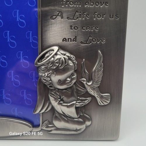 Baby Pewter Angel Child Frame Gift Photo Picture Frame - Picture 3 of 11