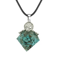 Hot Sale Healing Crystal Pendulum Necklace Reiki Gemstone Spiritual Pendant