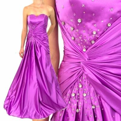 Ballkleid Debütant Festzug Hochzeit Orchidee rosa lila Amanda Wyatt Kleid 8