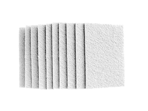6 Inch x 9 Inch Non Woven Hand Pads - White Non-Abrasive (20 Pack) - Bild 1 von 3