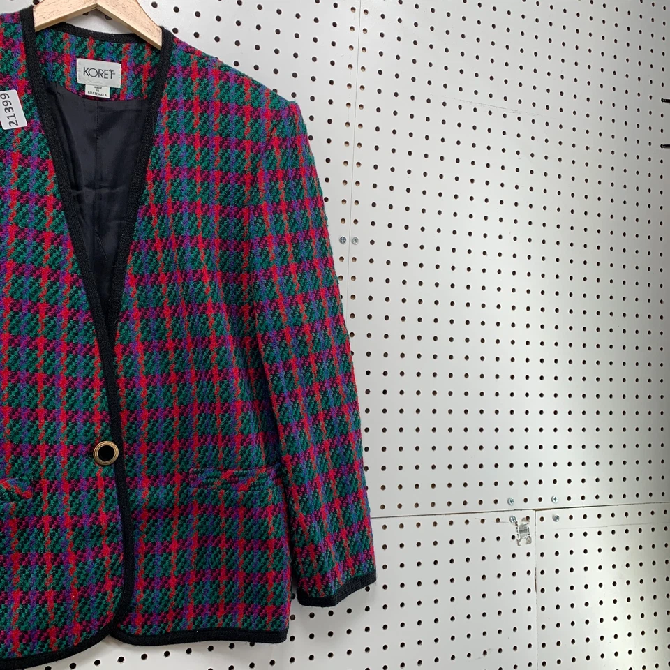 Blazer tejido Koret para mujer multicolor damas talla 14 mezcla de lana acrílico 21,5x28 Foto 4 de 4