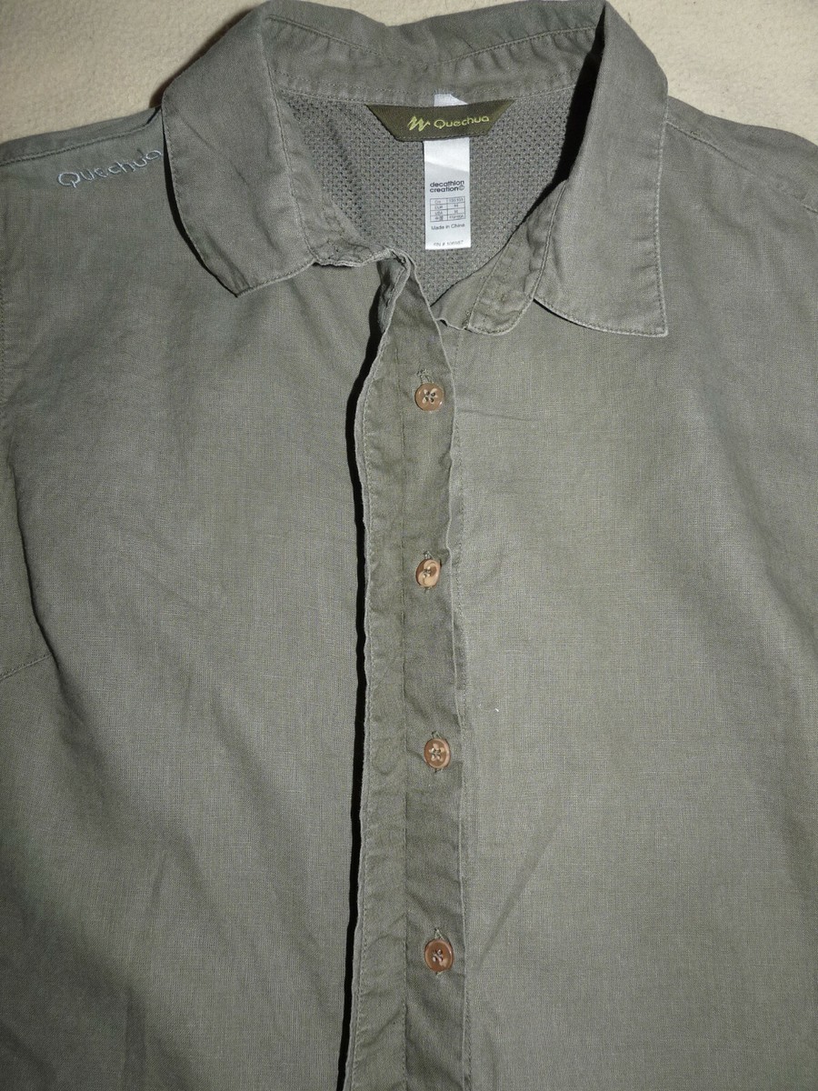 Chemise Femme Quechua Neuve - Taille 38, 100% Coton, Lavable En Machine