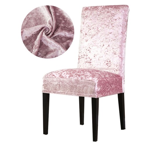 Crushed Velvet Chair Cover Protective Stretchable For Banquet Party