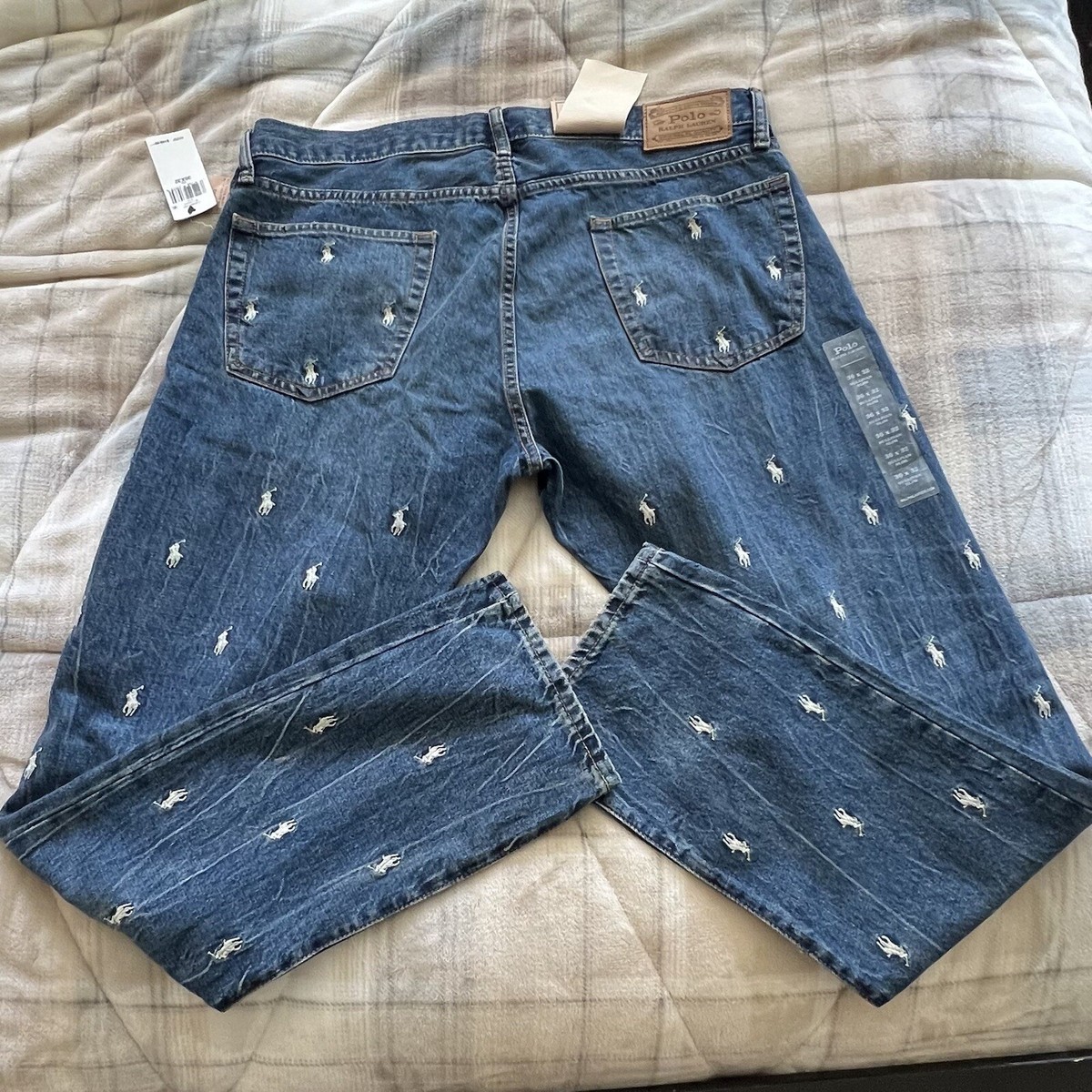 【★Ralph Lauren★Women's Vintage Denim Short Pony刺繍入り】 Polo Ralph Lauren Sullivan Slim Fit Tapered Leg Embroidered