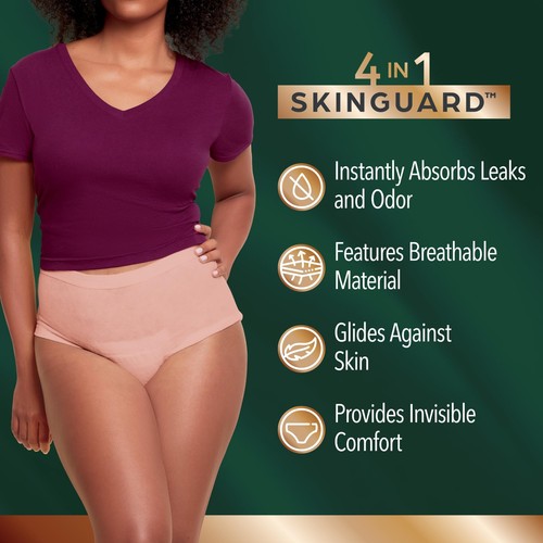 Depend Silhouette Medium 56 Count Women's Incontinence Underwear Maximum Abso... - Picture 4 of 7