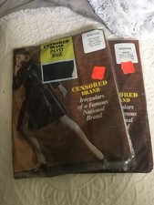 2 Pair Vintage Censored Stretch Pantyhose Navy And Black Tall Med