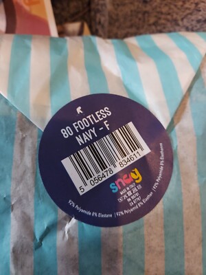 SNAG F FOOTLESS NAVY TIGHTS UK