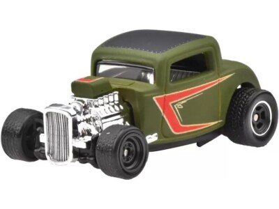 1932 FORD HOT ROD MATT GREEN DIECAST MODEL CAR BY HOT WHEELS JFM94