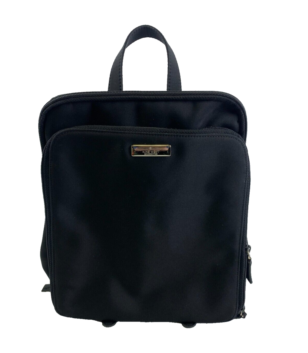 Nine West Black Embossed Mini Backpack with Front Zip Pocket Amazon.com | Nine West Vander Medium Dome Backpack Black One  main image 4