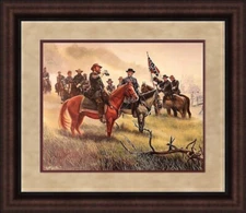 Mort Kunstler Civil War Robert E Lee's Old War Horse Custom Framed Print