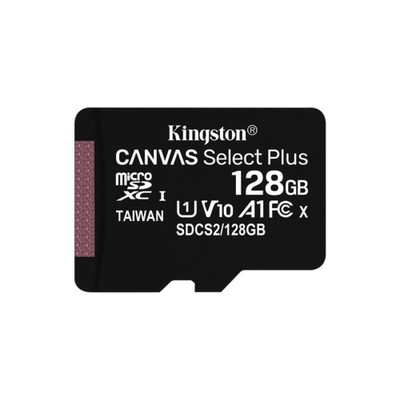 SD MicroSD Card 128GB Kingston SDXC Canvas+ (Class10) o.Ad retail SDCS2/128GBSP
