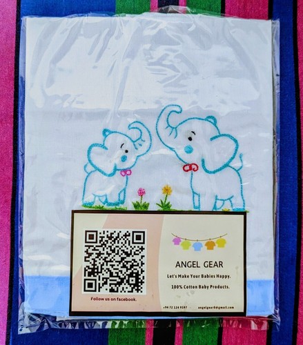 Hand Made Luxury 100% Cotton Embroidered Baby Towel 18 x 18inch - Picture 11 of 18