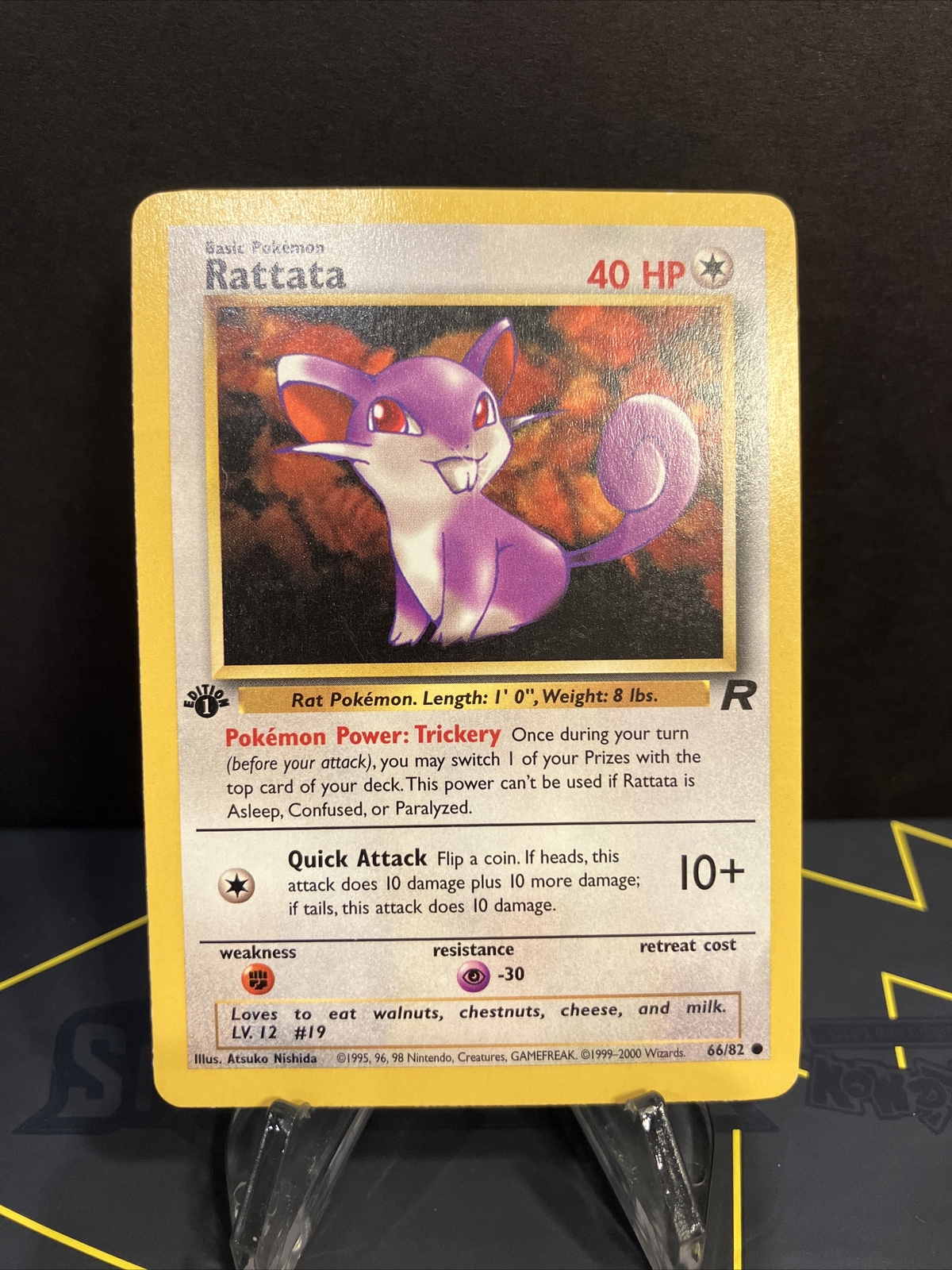 1st Edition Rattata 66/82 - Team Rocket - Pokemon Card - Near Mint (NM)