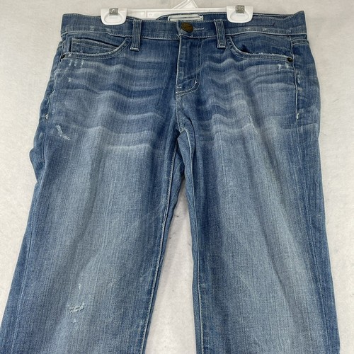 Current Elliot Low Rise Bell Flare Island Hopper Raw Hem Jeans Size 27 / Hip 30” - Picture 6 of 15