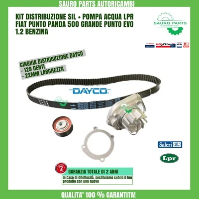 KIT DISTRIBUZIONE POMPA ACQUA FIAT PUNTO PANDA 500 GRANDE PUNTO EVO BENZINA - Bild 1 von 4