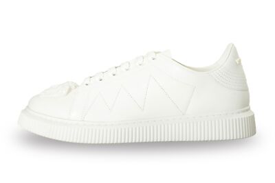 スニーカー VERSACE Sneakers - Versace - Leather - White Versace Men's Large Medusa Logo White 100% Leather Sneakers