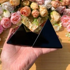 1PC Obsidian Pyramid 4-10cm | Polished Protection Crystal | Home Decor Gift