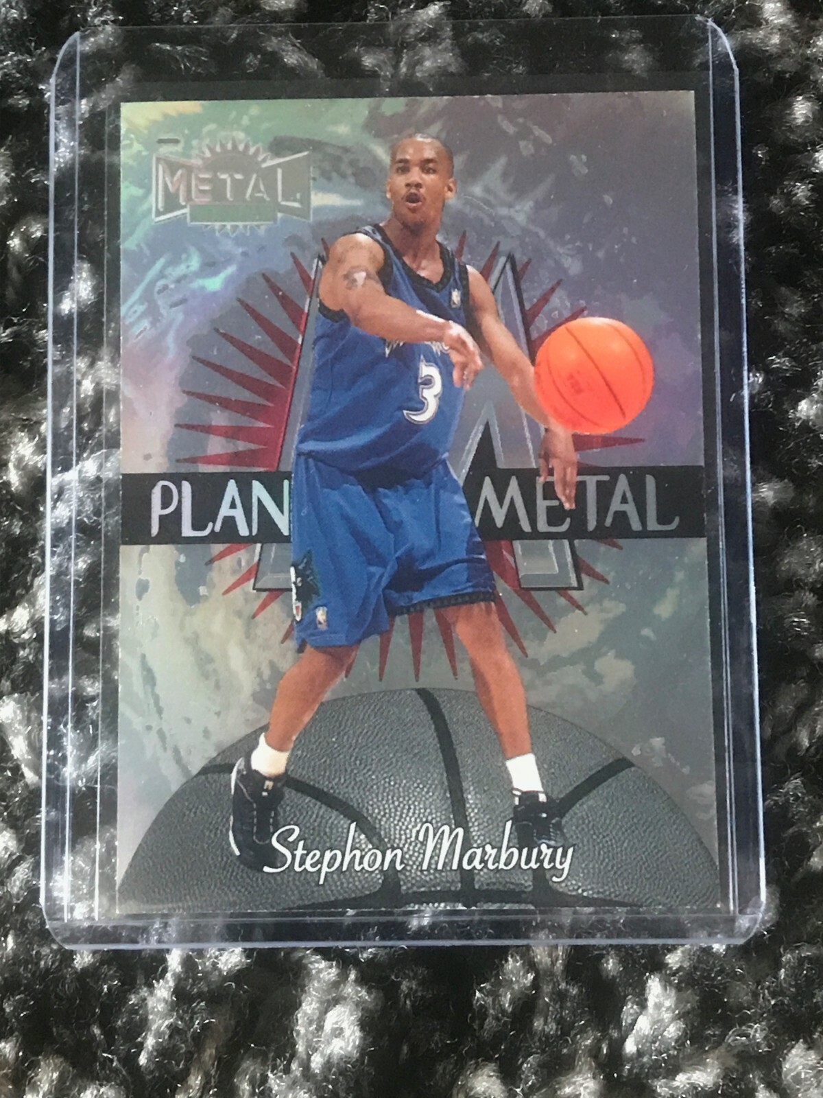 🔥 STEPHON MARBURY 1997-98 FLEER METAL UNIVERSE PLANET METAL! 🔥