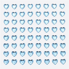 256 Pcs Heart Rhinestone 6Mm Self Adhesive Gems Stickers Jewelry Stickers for Va