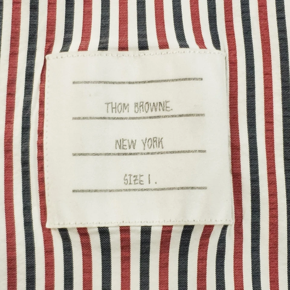 Thom Brown Boys Youth Button Up Shirt Size Large Blue Red Striped Short Sleeve - Image 4 of 4