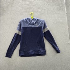 PINK Victoria's Secret Women Hoodie XS Blue Campus Colorblock Dog Logo