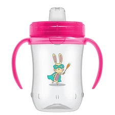 Milestones Soft Spout Sippy Cup with Handles, Pink Bunny Hero, Bpa-Free, 9 Oz/27